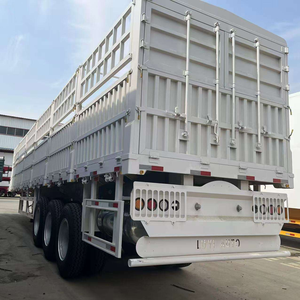 Semi <b>Trailer</b> 3 Axle Steel <b>Cargo</b> Transport Truck <b>Trailer</b> Max Payload 20001-25000 kg Yellow - Product Image 4