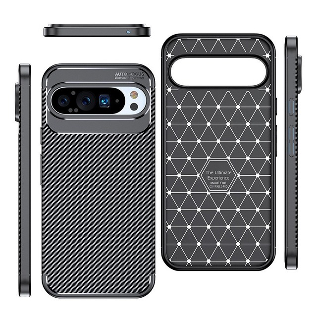Soft TPU Armor Design Carbon Fiber Pattern Business Anti Fall Shockproof Phone case Cover for Google Pixel 7 8 9 Pro XL