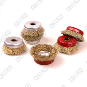 Sikat kawat baja terpilin berbentuk mangkuk simpul putar cangkir baja bulat sikat kawat bentuk mangkuk untuk penggiling sudut - Product Image 2