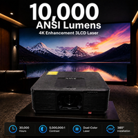 Projecteur laser 4K 10000 lumens, laser bicolore, 3LCD, contraste 5 000 000:1, 20000H, HDBaseT, DMX512 pour salle de conférence, auditorium