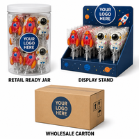 Sucettes en forme de fusée d'astronaute sur le thème de l'espace pour enfants, bonbons durs, cadeaux de fête, confiserie en vrac, vente en gros