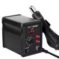 Pistolet à air chaud numérique 858D avec écran LED et ventilateur sans balais, tension 110V-240V pour soudure à température constante