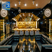 Décoration intérieure moderne, Bar de salon, boîte de nuit avec lumière Led et meubles de Bar