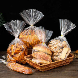 Wholesale Clear Plastic Bread Loaf Bag Food Cookie Packaging Storage Bakery Toast Sandwich Packaging Bag Custom Logo