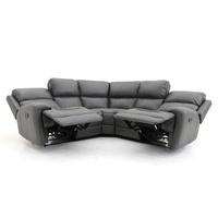 Canapé d'angle inclinable manuel en cuir Geeksofa Furniture, moderne, 5 places, pour salon