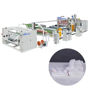 PE LDPE üç katmanlar co-ekstrüzyon döküm film nefes bebek bezi için ekstruder film döküm makinesi