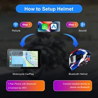 Écran Carplay pour moto BMW R1200GS R1250GS QLED, Carplay sans fil, Android Auto, affichage GPS, MP3, support de tableau de bord portable