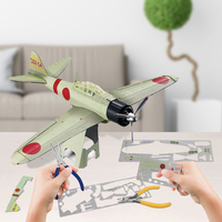Modèle d'assemblage en métal 3D Piececool Mitsubishi A6M Zero, avion d'aviation historique, cadeau d'ingénierie mécanique pour adultes et enfants