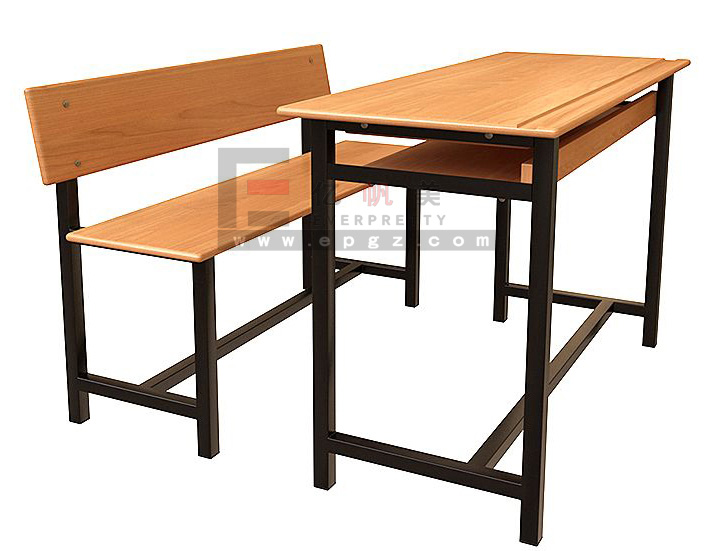 Houten tafel en bank voor school/schoolbanken te koop school bankje mdf zonder rugleuning