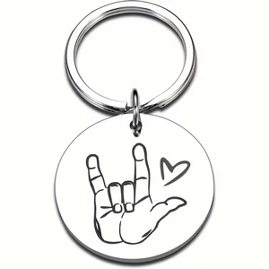 Portachiavi in Acciaio Inossidabile con Ciondolo Inciso 'If You Were a Jellyfish', Leggero e Impermeabile, Regalo per San Valentino, Vendita all'Ingrosso - Product Image 2