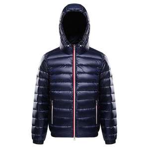 <span class=keywords><strong>Chaqueta</strong></span> acolchada cortavientos de invierno personalizada para hombre, capucha de doble deslizador, estilo informal, con acabado de cremallera, Color de contraste, teñido liso al por mayor - Product Image 4