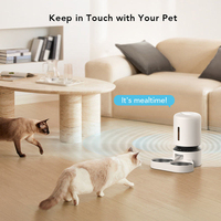 Distributeur automatique de nourriture pour animaux de compagnie intelligent, grande capacité de 5 L, charge à distance, programmation des repas via l'application, conception anti-obstruction, sûr pour les chats et les chiens, écologique