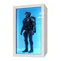 Vitrina Transparente de 55 Pulgadas con Pantalla Táctil Capacitiva 1080p, Soporte Interactivo para Señalización Minorista, para Publicidad y Exhibición