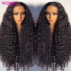 Perruques bouclées vierges brutes non traitées <span class=keywords><strong>en</strong></span> cheveux humains naturels vietnamiens et birmans, avec frontale HD transparente sans colle, cheveux péruviens - Product Image 5