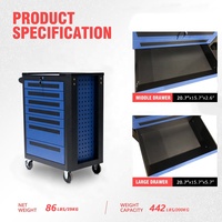 Características únicas Kit de carrito de gabinete de herramientas de metal de nuevo diseño con juego de herramientas de 201 piezas para garaje