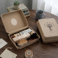 Boîte cadeau en pulpe biodégradable, savon parfumé fait main, boîte d'emballage en papier écologique pour bijoux, bougies, souvenirs