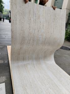 Nouvelle conception 2024, travertin italien, <span class=keywords><strong>grand</strong></span> <span class=keywords><strong>format</strong></span>, <span class=keywords><strong>feuille</strong></span> <span class=keywords><strong>de</strong></span> <span class=keywords><strong>placage</strong></span> souple, résistant au gel et au dégel, pierre <span class=keywords><strong>de</strong></span> revêtement - Product Image 2