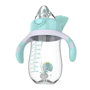 2020 חם בקבוק מים קש לתינוק, פלסטיק קיבולת גדולה עם ידית