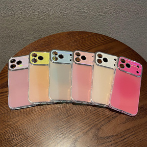 Funda Protectora para Teléfono <span class=keywords><strong>de</strong></span> PC y TPU, Delgada, Resistente, con Ventana Grande para la Cámara, con Acabado Láser Brillante y Colorido, para <span class=keywords><strong>iPhone</strong></span> 17, 16, 15 Pro, 17 Pro Max - Product Image 1