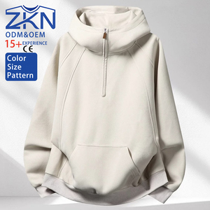 <span class=keywords><strong>Felpa</strong></span> Pesante Tridimensionale in Puro Cotone <span class=keywords><strong>Rossa</strong></span> Casual Ecologica <span class=keywords><strong>con</strong></span> Cappuccio e Zip per Uomo e Donna, Vestibilità Ampia, Autunno Inverno - Product Image 3