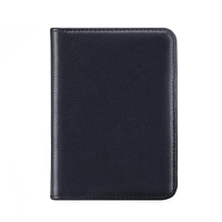 Dompet Kartu Kredit Kulit Sapi Hitam Mewah Bermotif Butir, Sublimasi Dua Sisi, Ukuran Kecil dengan Penjepit & Kancing