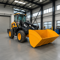 Chargeuse sur pneus diesel compacte avec godet frontal, direction hydraulique, moteur et pompe pour ferme, entrepôt et projets