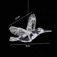 Nouvelle décoration de plafond de mariage en acrylique transparent de luxe en forme de cercle pour oiseaux colibris