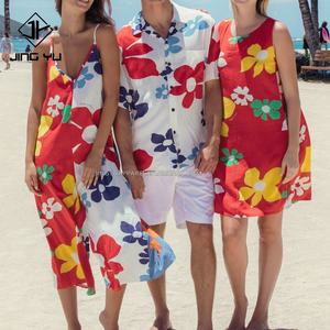 ชุดรอมเปอร์ลายพิมพ์ดิจิทัล 100% ผ้าเรยอน สไตล์ฮาวาย ขายดี ออกแบบเองได้ สำหรับวันหยุดพักผ่อน ชุดจั๊มสูทขายาวสำหรับผู้หญิง - Product Image 1