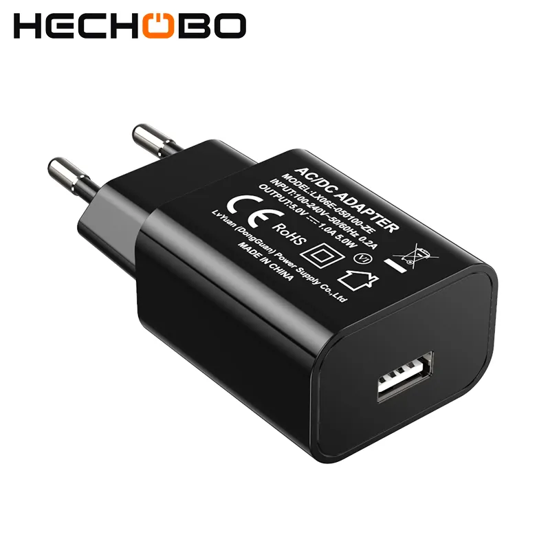 European Standard 5v1a 1a Mobile Phone Eu Wall Charger Usb Charging Head Ce Cer