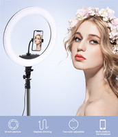 Anneau de selfie 18 pouces led remplir les lumières vidéo photographie en direct anneau de beauté professionnel audio vidéo et kit d'éclairage