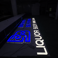 Enseigne lumineuse à lettres en relief, directement de l'usine, en acrylique et acier inoxydable, étanche IP65, pour extérieur, devanture de magasin, logo commercial