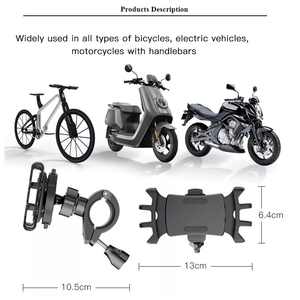 ที่ยึด<span class=keywords><strong>โทรศัพท์</strong></span>มือถือสำหรับมอเตอร์ไซค์/จักรยาน ทำจากพลาสติก ABS ติดตั้งง่าย ปรับความสูงได้ ใช้คลิปหนีบ ติดตั้งได้กับแฮนด์จับทั่วไป - Product Image 4