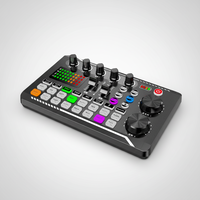Carte son USB sans fil F998 avec suppression du bruit, voix réglable, effets sonores multiples, moule privé, réponse en fréquence 20Hz-20kHz