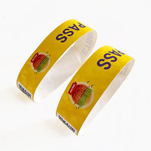 Logo personnalisé passe d'<span class=keywords><strong>admission</strong></span> Tyvek Bracelet imprimable au laser Bracelet d'entrée en papier Bracelet avec code QR - Product Image 5