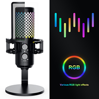 OEM ODM Professional Stream Mike Kit Enregistrement Microfone Microfonos Stand RGB Gaming USB Condensateur Mic Microphone pour Youtube