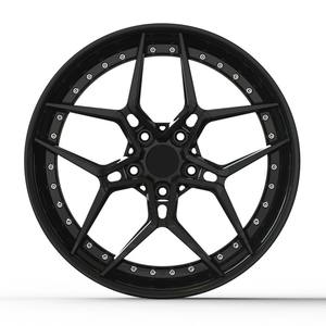 Velg Mobil Rimopower <span class=keywords><strong>Custom</strong></span> Forged T6061 Aluminium Dua Bagian Lima Jari-Jari - Product Image 4