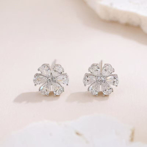 Nuevos Pendientes de Diamantes Cultivados en Laboratorio de Platino PT950, Joyería Fina de Lujo Romántica, Pendientes Finos de Diamantes de Laboratorio para Mujer, Juego de Pendientes - Product Image 2