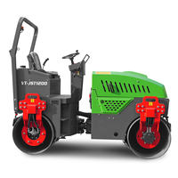 Compacteur routier à double tambour hydraulique entièrement intégré, à moteur diesel/essence refroidi par eau, pour asphalte et sol