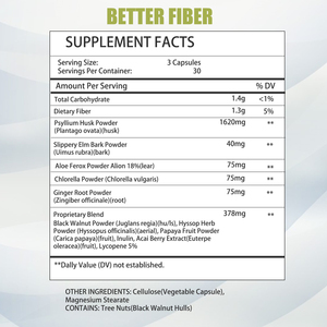 Small MOQ Dietary <b>Supplement</b> for Adults Herbal Formula Better Fiber Capsules Support Digestive Health with Aloe Ferox Powder - Product Image 2