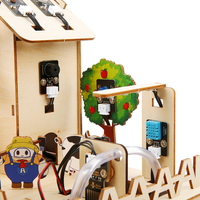 Kit de construction éducatif de ferme intelligente modèle en bois pour l'apprentissage des STEM Simulation de capteur d'agriculture projet de codage bricolage pour Arduino
