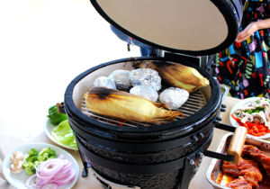 Parrilla de Carbón Cerámica Portátil SEB Kamado de 16 Pulgadas, <span class=keywords><strong>Asador</strong></span> y Ahumador, Ideal para Jardín y Patio Trasero, Barbacoa Familiar - Product Image 2