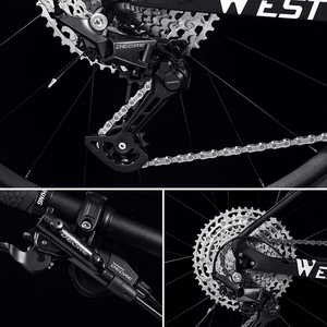 Vélo de montagne en fibre de carbone T800 de 27,5 pouces avec fourche à suspension verrouillable et frein à disque hydraulique pour tout-terrain hors route - Product Image 4