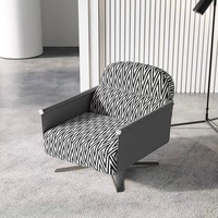 Fauteuil de salon moderne capitonné en tissu, réglable en hauteur et pivotant, idéal pour chambre, bureau à domicile et salon - Vente en gros usine