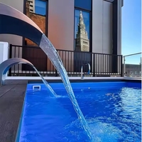 Cascada de acero inoxidable de alta calidad para uso interior y exterior, accesorio para estanque y piscina, característica de aliviadero