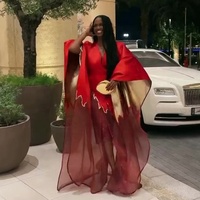 Robe Boubou Deux Pièces Très Vendue pour Femme en Tissu Africain Luxueux avec Broderie