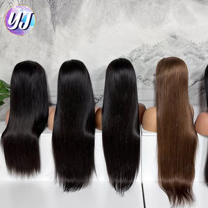 Perruque de Cheveux Humains Bruts Indiens 13x6 avec Lace Frontale, Perruques Complètes HD Sans Colle avec Lace Frontale, Perruque Brésilienne Lisse ou Bouclée pour Femmes Noires - Product Image 4