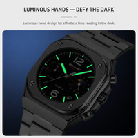 Jam Tangan Quartz Pria VVS Fashionable Tali Baja Luminescent Tahan Air Multifungsi untuk Bisnis