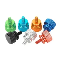 Vis à molette colorées en aluminium pour montage générique, vis pour panneau latéral de boîtier PC, vis à main moletées anodisées 10 couleurs