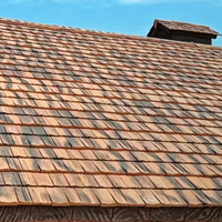 Einfach zu installierende leichte Polymer-Verbund dachziegel 1PC Holz optik Braun Schwarz Synthetische Zedern schindeln