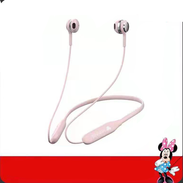 Mickey Minnie Mouse Sport Cartoon Neckband Wireless for 5.0 Stereo Ear Hook Earbuds LED Battery Indicator OEM